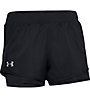 Under Armour Fly By 2.0 Mini 2-in-1 - pantaloni corti running - donna, Black