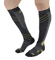 Uyn Ski Ultra Fit - calze da sci - uomo, Grey/Yellow