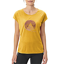 Vaude Tekoa II - T-shirt - donna, Yellow/Brown