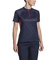 Vaude Women's Ligure Shirt - Radtrikot MTB - Damen, Blue/Red