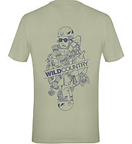 Wild Country Flow M - Herren-Kletter-T-Shirt, Light Green/Dark Blue
