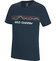 Wild Country Stamina - T-shirt arrampicata - uomo, Dark Blue/White