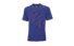 Wilson Blur Plaid V-Neck M - Tennis Shirt, Iris Blue