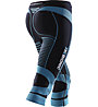 X-Bionic Run Lady Effektor Pant 3/4 - pantaloni running 3/4 - donna, Black/Light Blue