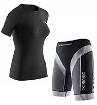 X-Bionic Set Frau: Running Shirt Speed + Running Hose Effektor Power