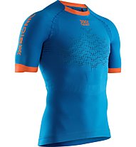 X-Bionic The Trick G2 Run Shirt - Laufshirt - Herren, Blue/Orange