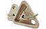 yy vertical Triangle - accessorio per allenamento arrampicata, Brown