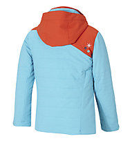 Ziener Aiza - giacca da sci - bambina, Light Blue/Orange